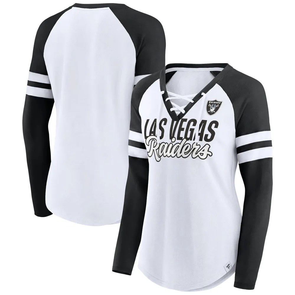 Las Vegas Raiders V Neck T Shirt Womens M Medium Gray Spirit