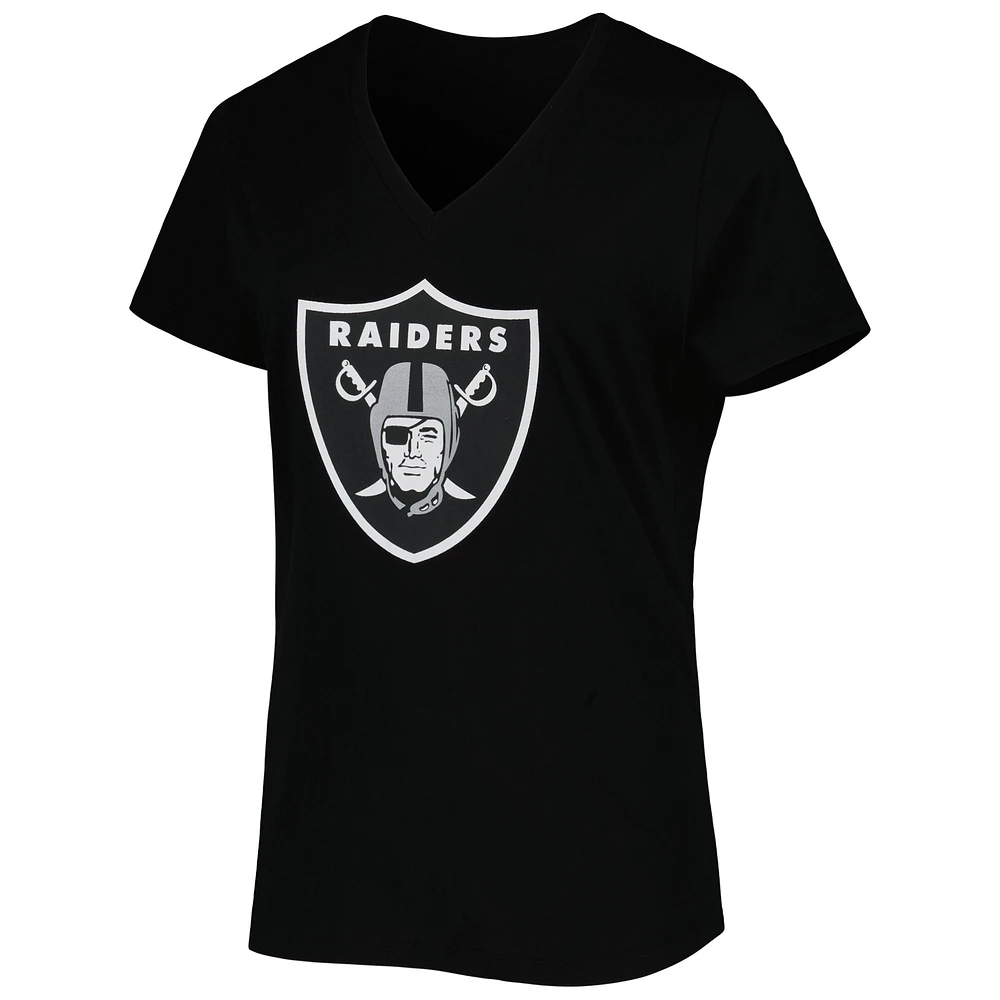 Fanatics pour femmes Darren Waller Noir Las Vegas Raiders Taille Plus Nom et numéro du joueur T-shirt à col en V