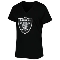 Women's Fanatics Darren Waller Black Las Vegas Raiders Plus Player Name & Number V-Neck T-Shirt