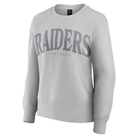 Women's Fanatics  Gray Las Vegas Raiders Elements Pullover Sweatshirt