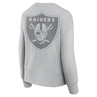 Women's Fanatics  Gray Las Vegas Raiders Elements Pullover Sweatshirt