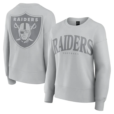 Women's Fanatics  Gray Las Vegas Raiders Elements Pullover Sweatshirt