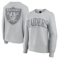 Sweat-shirt à capuche gris Fanatics pour femme Las Vegas Raiders Elements