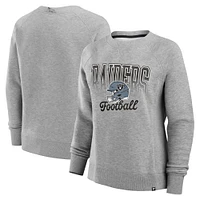 Sweat-shirt en polaire Hit Hard pour femme Fanatics Heather Gray Las Vegas Raiders