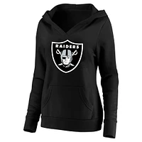 Fanatics Maxx Crosby pour femmes, noir, Las Vegas Raiders, taille plus, nom et numéro du joueur, pull à capuche col en V