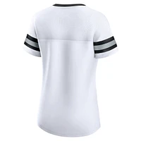 T-shirt à lacets blanc Fanatics Las Vegas Raiders Sunday Best pour femmes