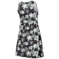 Robe d'été à fleurs noire FOCO Las Vegas Raiders pour femme