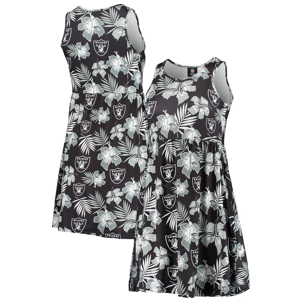 Women's FOCO Black Las Vegas Raiders Floral Sundress