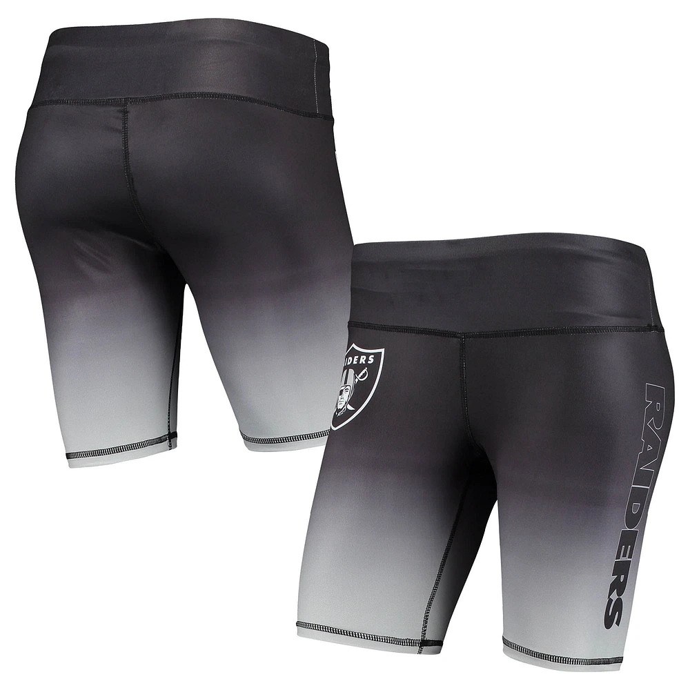 FOCO Noir Las Vegas Raiders Short de motard dégradé pour femme