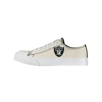 FOCO Cream Las Vegas Raiders, chaussures basses en toile pour femmes