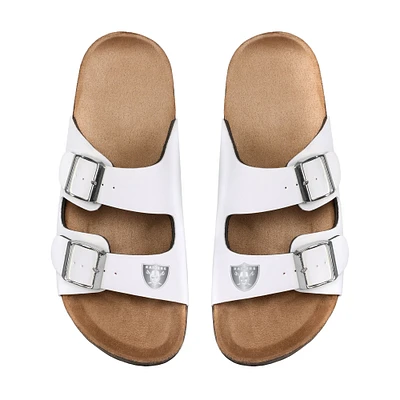 Women's FOCO Las Vegas Raiders Double-Buckle Sandals