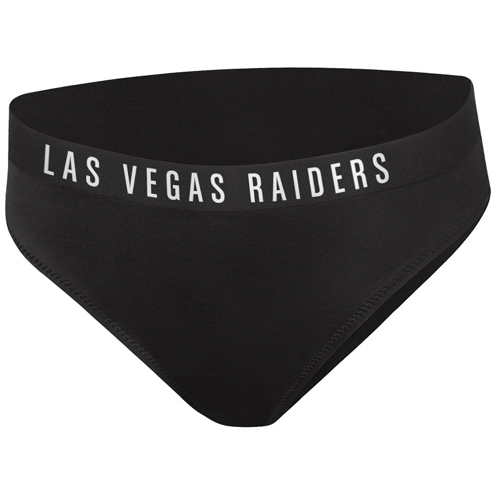 Bas de bikini All-Star G-III 4Her by Carl Banks noir pour femmes Las Vegas Raiders