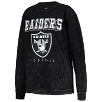 Sweat-shirt G-III 4Her by Carl Banks noir Las Vegas Raiders pour femme avec cordon confortable