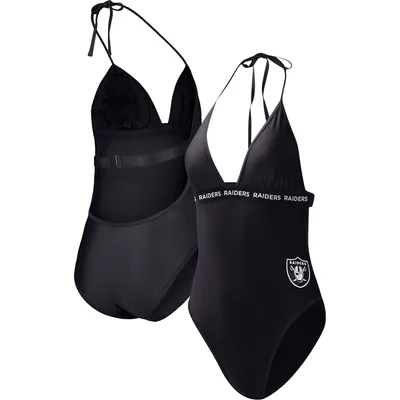 Las Vegas Raiders G-III 4Her by Carl Banks Women's Full Count One-Piece Swimsuit - Black