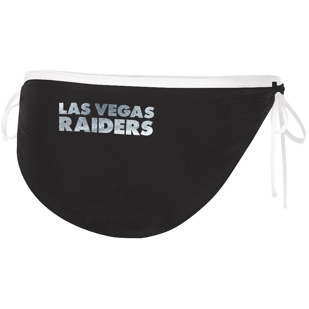 Women's G-III 4Her by Carl Banks Black Las Vegas Raiders Perfect Match Bikini Bottom