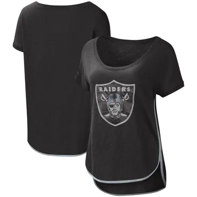 Lids Las Vegas Raiders G-III 4Her by Carl Banks Women's Play the Ball T- Shirt - Black/Silver