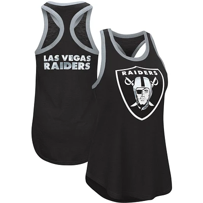 Débardeur G-III 4Her by Carl Banks pour femme noir Las Vegas Raiders Tater