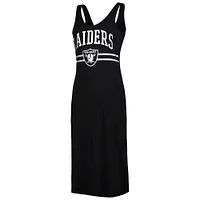 Women's G-III 4Her by Carl Banks Black Las Vegas Raiders Training V-Neck Maxi Dress