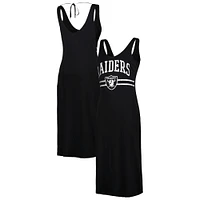 Women's G-III 4Her by Carl Banks Black Las Vegas Raiders Training V-Neck Maxi Dress