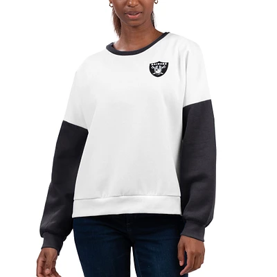 Sweat-shirt blanc G-III 4Her par Carl Banks pour femmes des Las Vegas Raiders A-Game