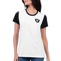 Women's G-III 4Her by Carl Banks White Las Vegas Raiders Fashion Illustration T-Shirt