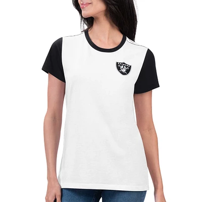 T-shirt pour femme G-III 4Her by Carl Banks Blanc Las Vegas Raiders Fashion Illustration