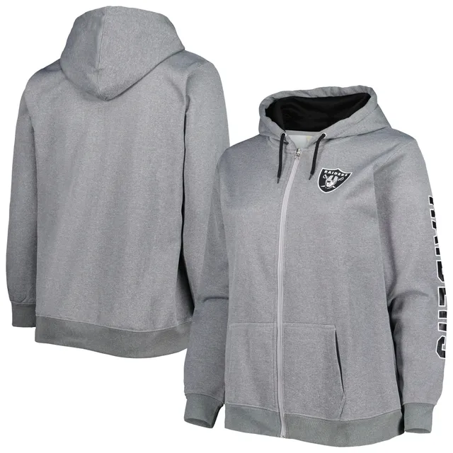 Las Vegas Raiders Youth Colorblock Full-Zip Hoodie - Black