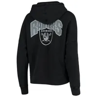 Sweat à capuche en polaire noir pour femmes Junk Food Las Vegas Raiders Fullback