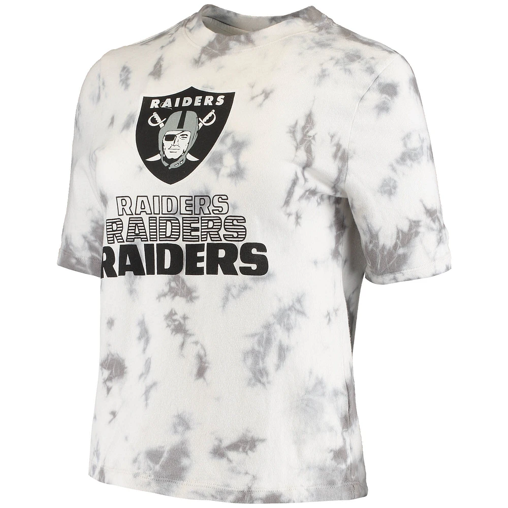 T-shirt tie-dye noir Las Vegas Raiders Team Spirit pour femme Junk Food