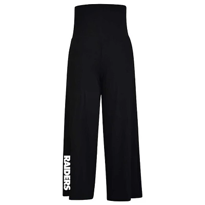 Women's Kiya Tomlin Black Las Vegas Raiders Culotte Lounge Pants