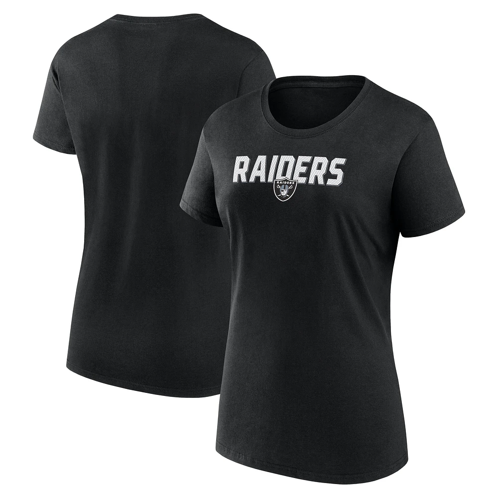 Women's Logo Athletic Black Las Vegas Raiders Lean T-Shirt