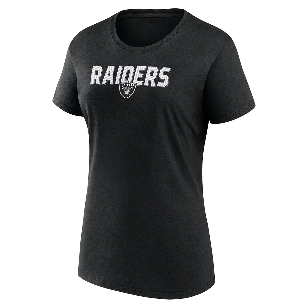 Women's Logo Athletic Black Las Vegas Raiders Lean T-Shirt