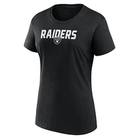 T-shirt athlétique noir avec logo pour femme des Las Vegas Raiders