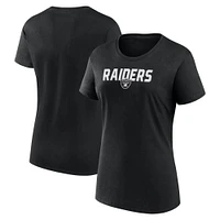 T-shirt athlétique noir avec logo pour femme des Las Vegas Raiders