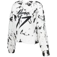 Majestic Threads Women's Majestic Threads Josh Jacobs White Las Vegas  Raiders Off-Shoulder Tie-Dye Name & Number Long Sleeve V-Neck Crop-Top T- Shirt