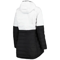 Women's MSX by Michael Strahan White/Black Las Vegas Raiders Willow Quilted Hoodie Full-Zip Jacket