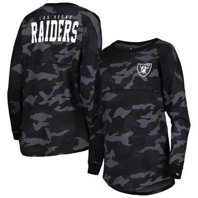 Las Vegas Raiders New Era Women's Camo Long Sleeve T-Shirt - Black