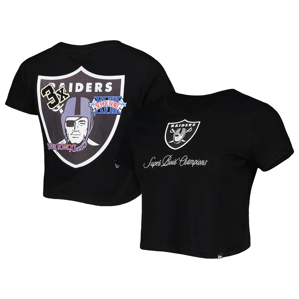 Women's New Era Black Las Vegas Raiders Historic Champs T-Shirt