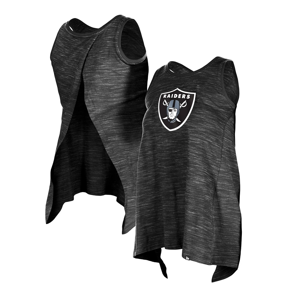 Women's New Era  Black Las Vegas Raiders Plus Space Dye Active Tank Top