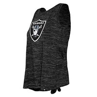 Women's New Era Black Las Vegas Raiders Space Dye Tie-Back Tank Top