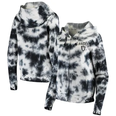 Dallas Cowboys New Era Women's Tie Dye Fleece Full-Zip Hoodie - Navy