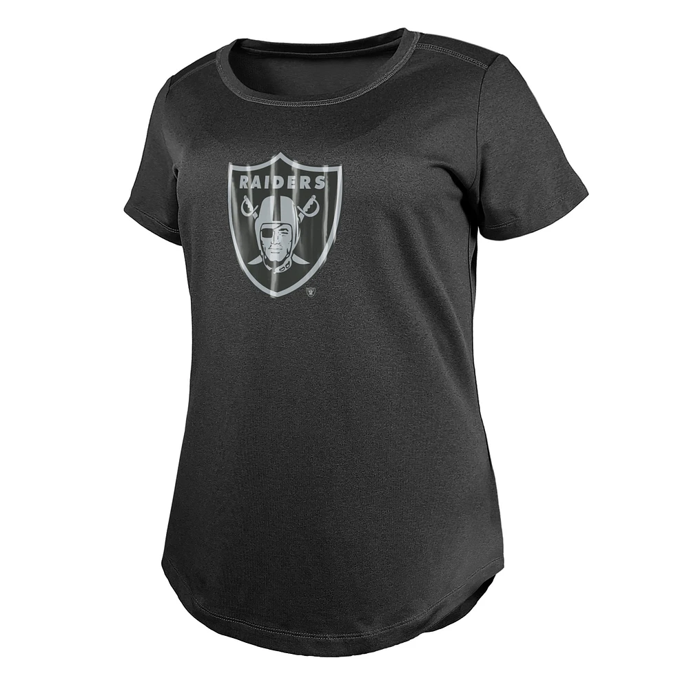 T-shirt New Era Charcoal Las Vegas Raiders 2024 NFL Draft pour femme