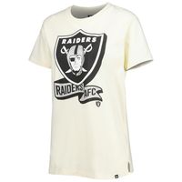 Women's New Era Cream Las Vegas Raiders Chrome Sideline T-Shirt