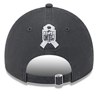 Women's New Era Graphite Las Vegas Raiders 2024 Salute To Service 9TWENTY Adjustable Hat