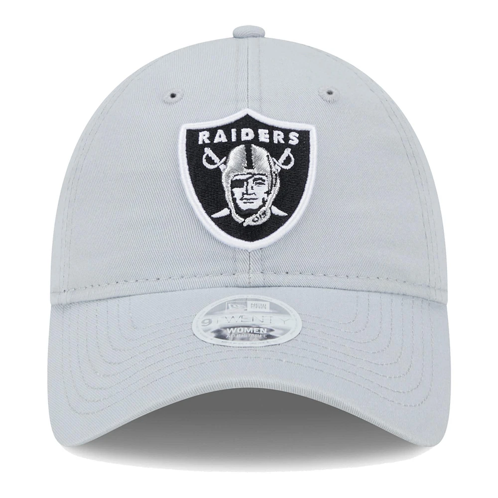 Casquette ajustable New Era Main Core Classic 2.0 9TWENTY pour femme des Las Vegas Raiders