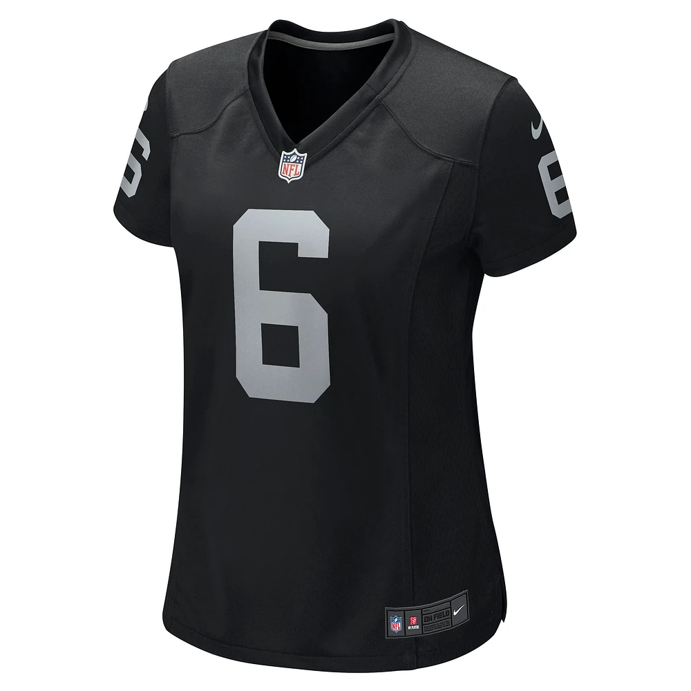 Maillot de match Nike AJ Cole noir Las Vegas Raiders pour femme