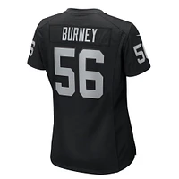 Maillot de match Nike Amari Burney noir pour femme des Las Vegas Raiders