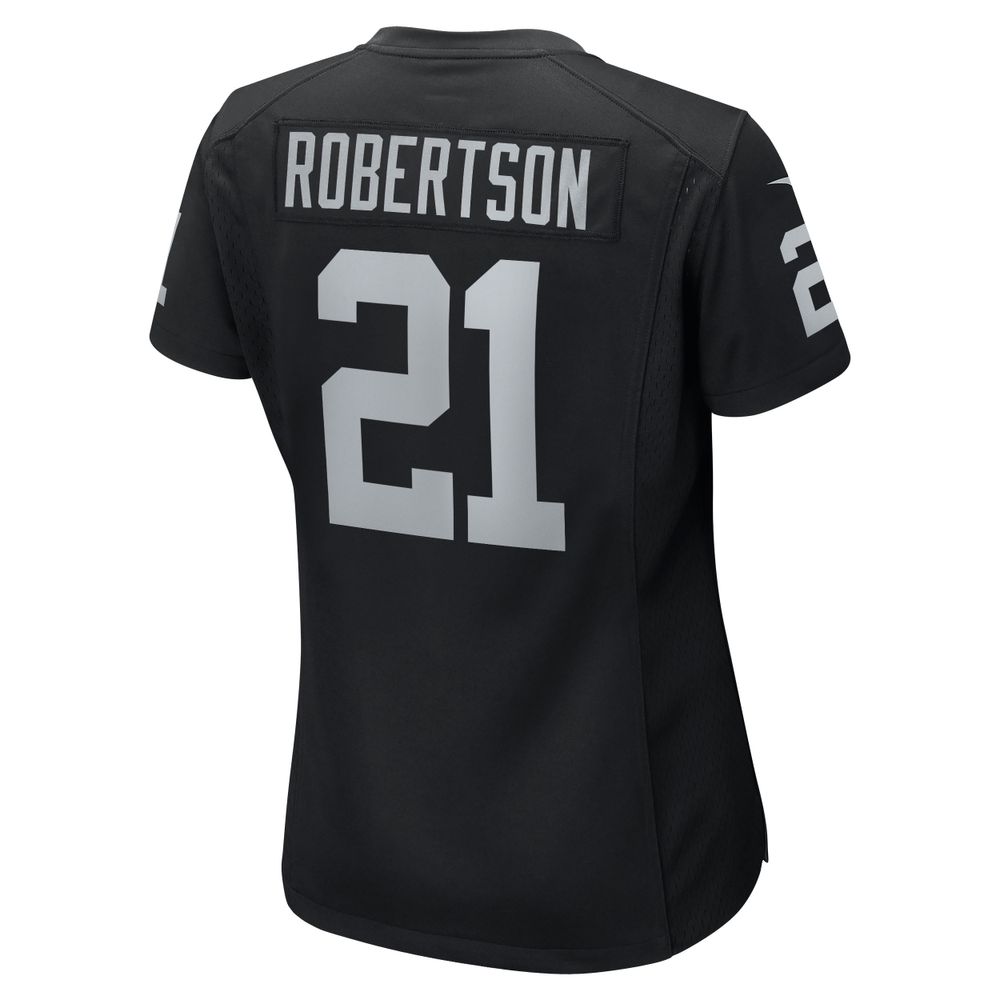 Women's Nike Amik Robertson Black Las Vegas Raiders Team Game Jersey