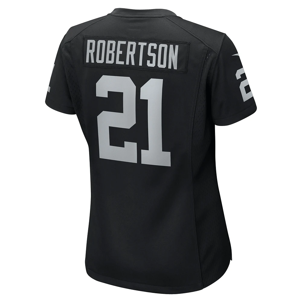 Women's Nike Amik Robertson Black Las Vegas Raiders Team Game Jersey