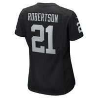 Women's Nike Amik Robertson Black Las Vegas Raiders Team Game Jersey